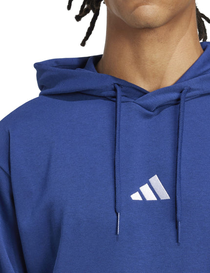 adidas Essentials Feelcozy Fleece Hoodie - Dark Blue/Whiteimages3- The Sports Edit
