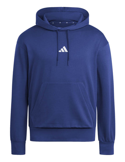 adidas Essentials Feelcozy Fleece Hoodie - Dark Blue/Whiteimages6- The Sports Edit
