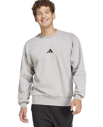 Essentials Feelcozy Fleece Sweatshirt - Medium Grey Heather/Black