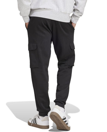 Essentials Feelcozy Fleece Cargo Joggers - Black/White