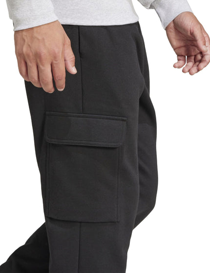adidas Essentials Feelcozy Fleece Cargo Joggers - Black/Whiteimages5- The Sports Edit