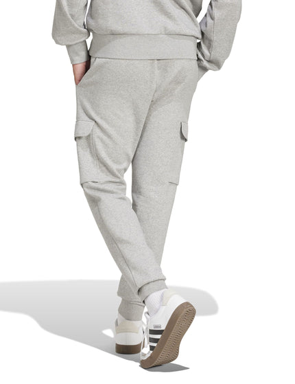 adidas Essentials Feelcozy Fleece Cargo Joggers - Medium Grey Heather/Blackimages2- The Sports Edit