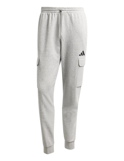 adidas Essentials Feelcozy Fleece Cargo Joggers - Medium Grey Heather/Blackimages6- The Sports Edit