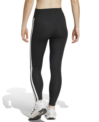 Optime Essentials 3-Stripes 7/8 Leggings - Black/White