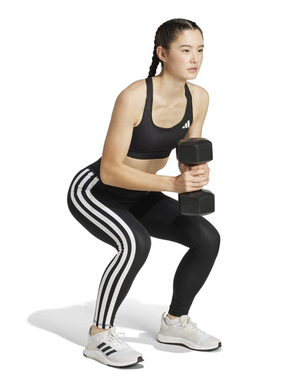 adidas Optime Essentials 3-Stripes 7/8 Leggings - Black/Whiteimages5- The Sports Edit
