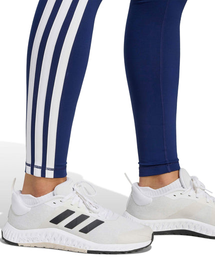 adidas Optime Essentials 3-Stripes 7/8 Leggings - Dark Blue/Whiteimages4- The Sports Edit