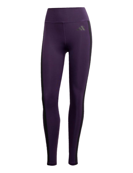 adidas Optime Essentials 3-Stripes 7/8 Leggings - Aurora Plum/Blackimage6- The Sports Edit