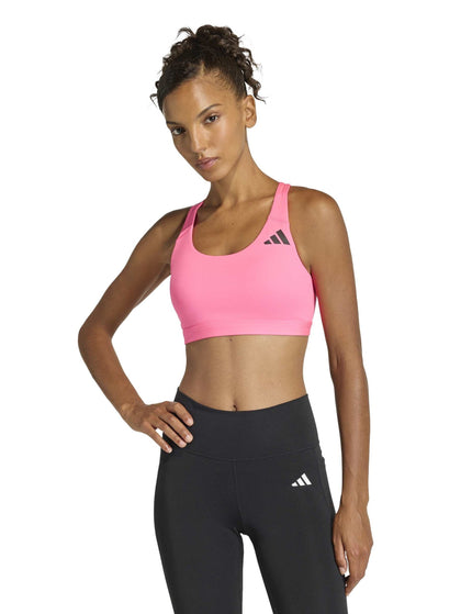 adidas Optime Essentials Workout Medium Support Bra - Lucid Pinkimages1- The Sports Edit