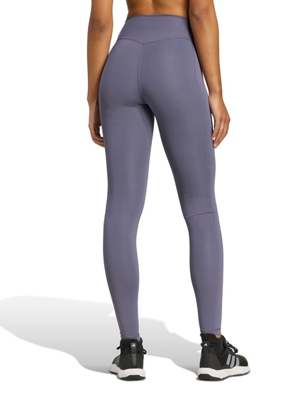 adidas Optime Full Length Leggings - Preloved Violetimage2- The Sports Edit
