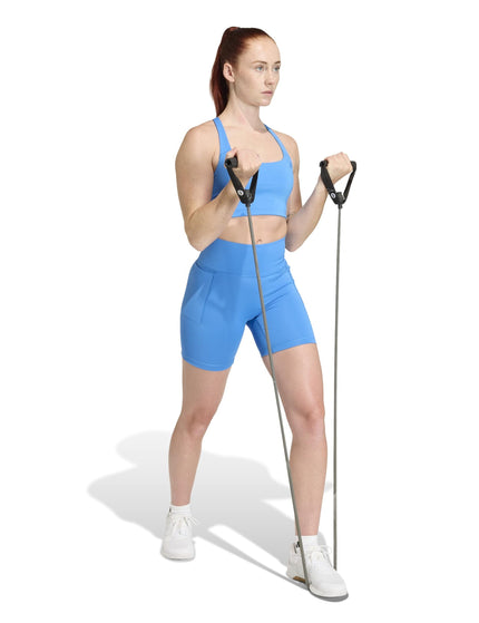 adidas Optime Workout Short Leggings - Ray Blueimages5- The Sports Edit