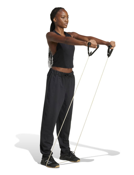 adidas Power 3-Stripes Racerback Bra Tank Top - Blackimage5- The Sports Edit