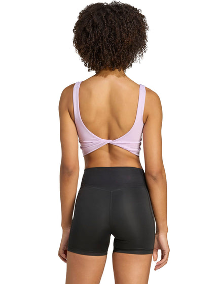 adidas Power Light Support Bra Tank Top - Powder Plumimages2- The Sports Edit
