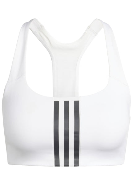 adidas Powerimpact Training Medium-Support 3-Stripes Bra - Whiteimage6- The Sports Edit