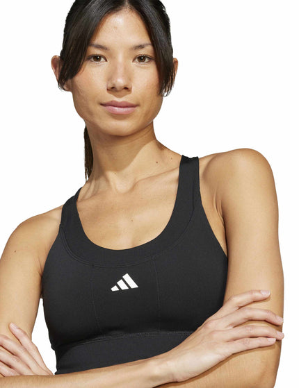 adidas Run Pocket Medium Support Bra - Blackimage3- The Sports Edit