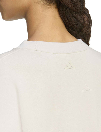 adidas Seasonal Essentials Colorpop Sweatshirt with Embroidered Graphic - Wonder Alumina/Collegiate Greenimages4- The Sports Edit