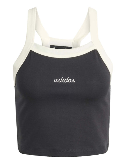 adidas Seasonal Essentials Colorpop Tank with Embroidered Graphic - Black/Off Whiteimages7- The Sports Edit