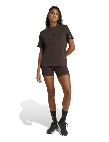 adidas Seasonal Essentials Leopard Print Biker Shorts with 3-Stripes - Aurora Coffee/Multicolorimages5- The Sports Edit