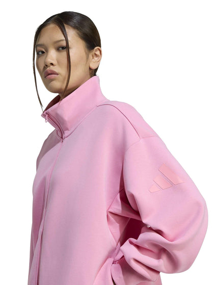 adidas Soft Lux Loose Full-Zip - St Tropic Bloomimages3- The Sports Edit