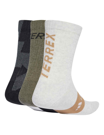 adidas Terrex Multi 3 Pack Socks - Black/Olive Strata/Whiteimage2- The Sports Edit