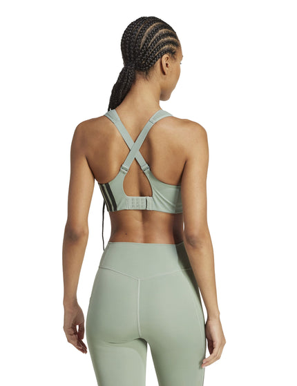 adidas TLRD Impact Training High Support Bra - Silver Greenimage2- The Sports Edit