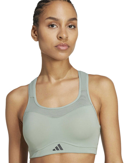 adidas TLRD Impact Training High Support Bra - Silver Greenimage3- The Sports Edit