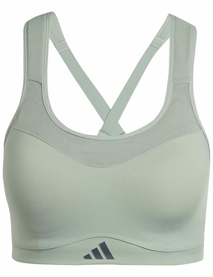 adidas TLRD Impact Training High Support Bra - Silver Greenimage6- The Sports Edit