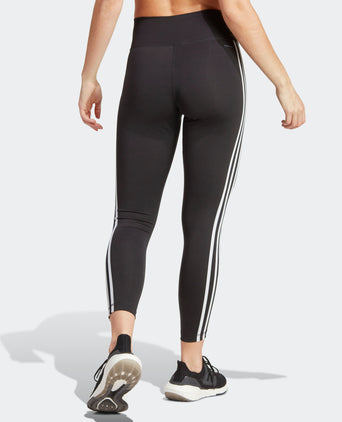 Train Essentials 3-Stripes High Waisted 7/8 Leggings - Black
