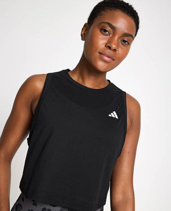Train Essentials Boxy Workout Tank Top - Black