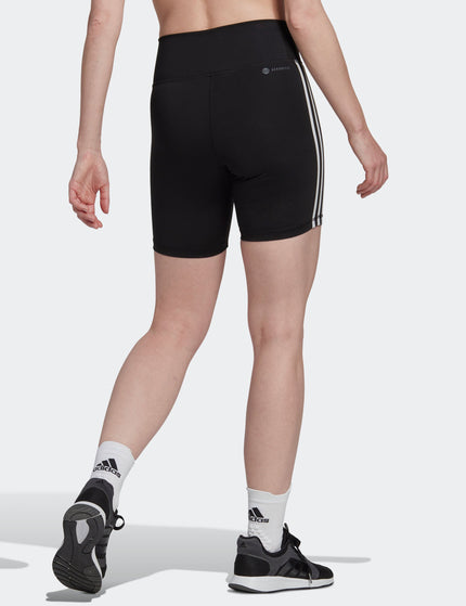 adidas Training Essentials 3-Stripes High Waisted Short Leggings - Blackimage2- The Sports Edit