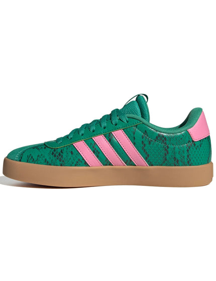 adidas VL Court 3.0 Shoes - Court Green/Bliss Pink/Gold Metallicimage4- The Sports Edit