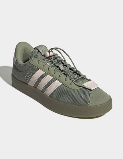 adidas VL Court 3.0 Shoes - Tent Green/Wonder Quartz/Cyber Metallicimages2- The Sports Edit