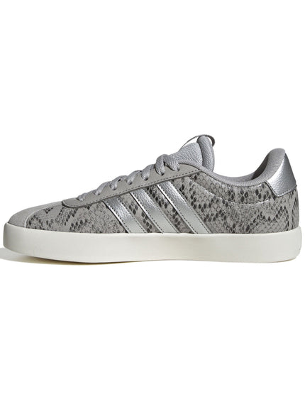 adidas VL Court 3.0 Shoes - Grey Two/Silver Metallic/Off Whiteimage4- The Sports Edit