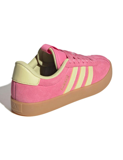 adidas VL Court 3.0 Shoes - Pink Fusion/Powder Yellow/Gold Metallicimage3- The Sports Edit