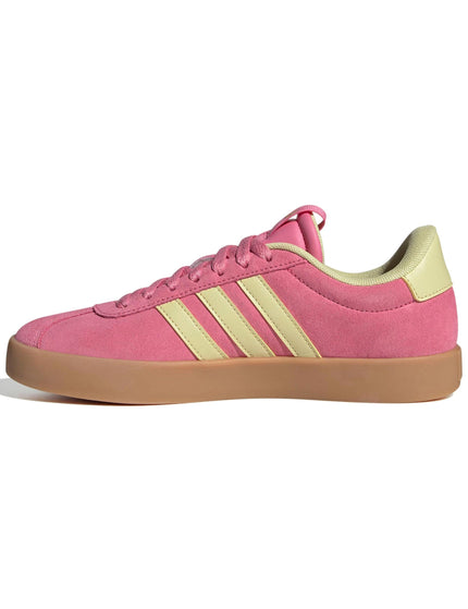 adidas VL Court 3.0 Shoes - Pink Fusion/Powder Yellow/Gold Metallicimage4- The Sports Edit