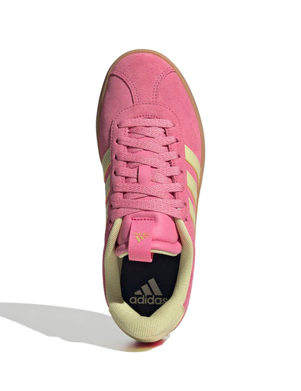 adidas VL Court 3.0 Shoes - Pink Fusion/Powder Yellow/Gold Metallicimage5- The Sports Edit