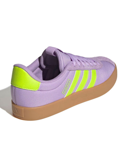 adidas VL Court 3.0 Shoes - Powder Plum/Solar Slime/Lucid Lemonimage3- The Sports Edit