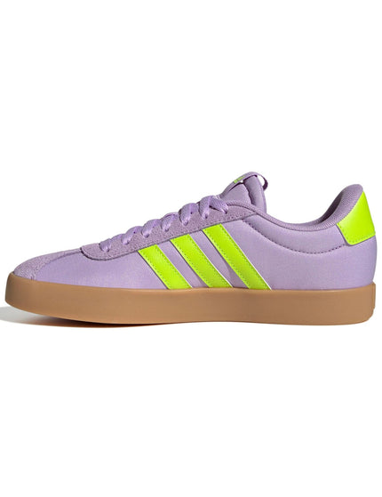 adidas VL Court 3.0 Shoes - Powder Plum/Solar Slime/Lucid Lemonimage4- The Sports Edit