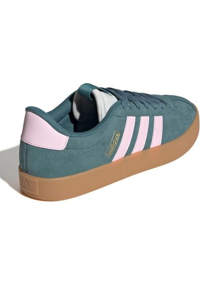 adidas VL Court 3.0 Shoes - Preloved Teal/Clear Pink/Gold Metallicimage3- The Sports Edit