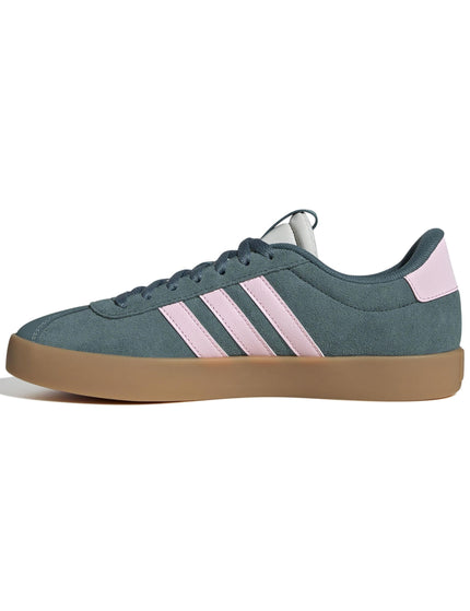 adidas VL Court 3.0 Shoes - Preloved Teal/Clear Pink/Gold Metallicimage4- The Sports Edit