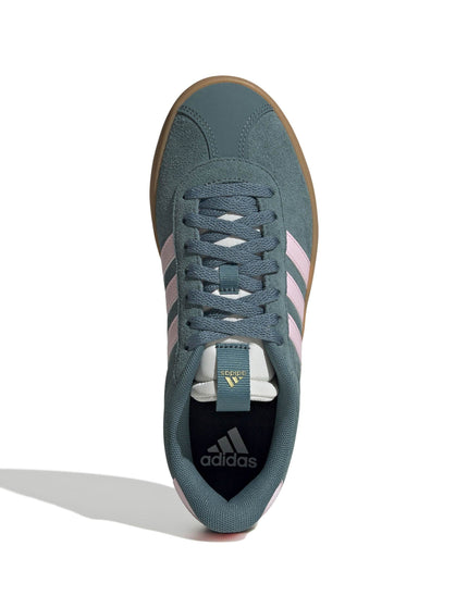 adidas VL Court 3.0 Shoes - Preloved Teal/Clear Pink/Gold Metallicimage5- The Sports Edit