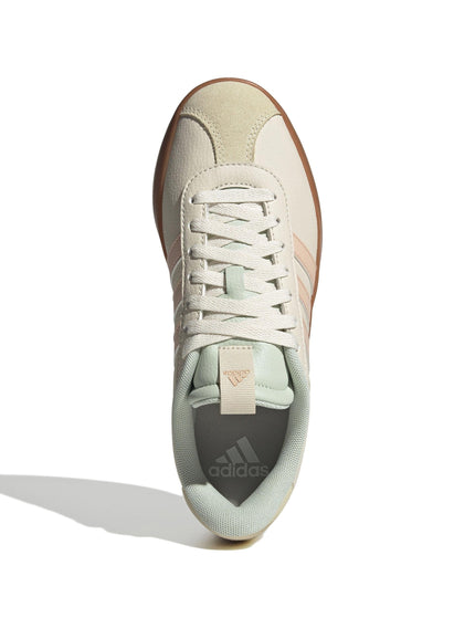 adidas VL Court 3.0 Shoes - Wonder White/Powder Coral/Linen Greenimage5- The Sports Edit