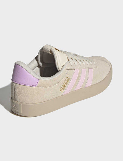 adidas VL Court 3.0 Shoes - Wonder White/Clear Pink/Gold Metallicimages3- The Sports Edit