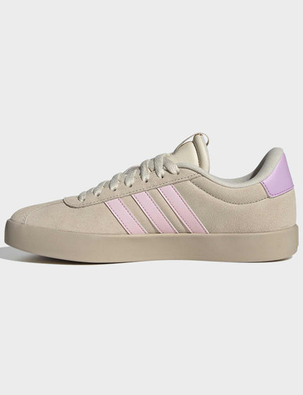 adidas VL Court 3.0 Shoes - Wonder White/Clear Pink/Gold Metallicimages4- The Sports Edit