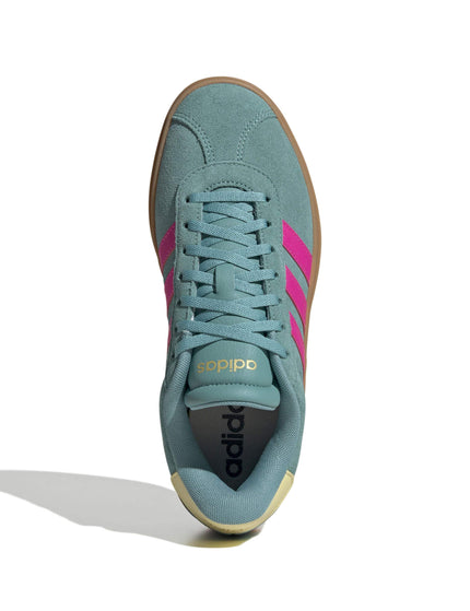 adidas VL Court Bold Shoes - Powder Teal/Shock Pink/Powder Yellowimage5- The Sports Edit