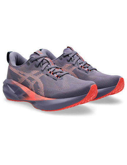 ASICS Novablast 5 Greyish Purple/Coral Reefimage2- The Sports Edit