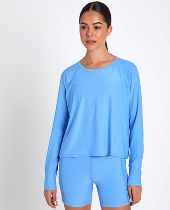 Featherweight Daydreamer Pullover - Flower Blue Heather