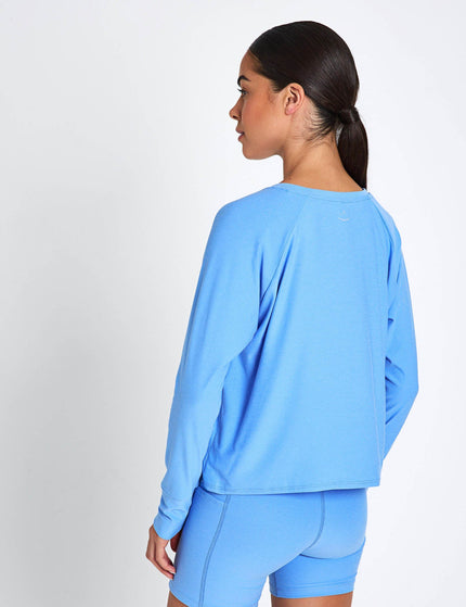 Beyond Yoga Featherweight Daydreamer Pullover - Flower Blue Heatherimage2- The Sports Edit