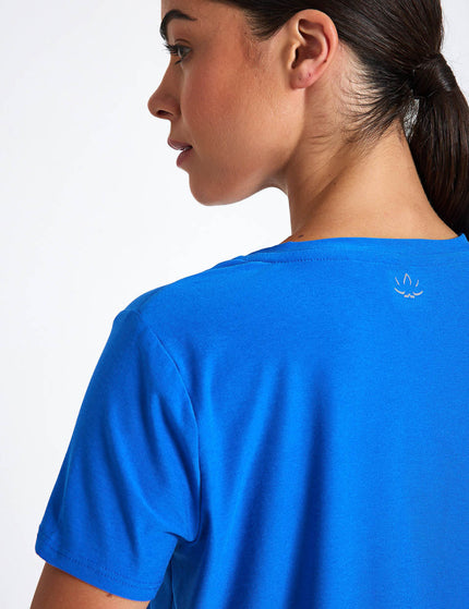 Beyond Yoga Featherweight On The Down Low Tee - Court Blue Heatherimage3- The Sports Edit