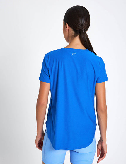 Beyond Yoga Featherweight On The Down Low Tee - Court Blue Heatherimage2- The Sports Edit