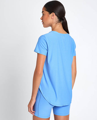 Featherweight On The Down Low Tee - Flower Blue Heather